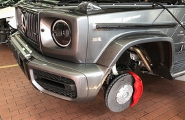 2019款w464 G63 AMG改裝10活塞碳陶瓷剎車套件